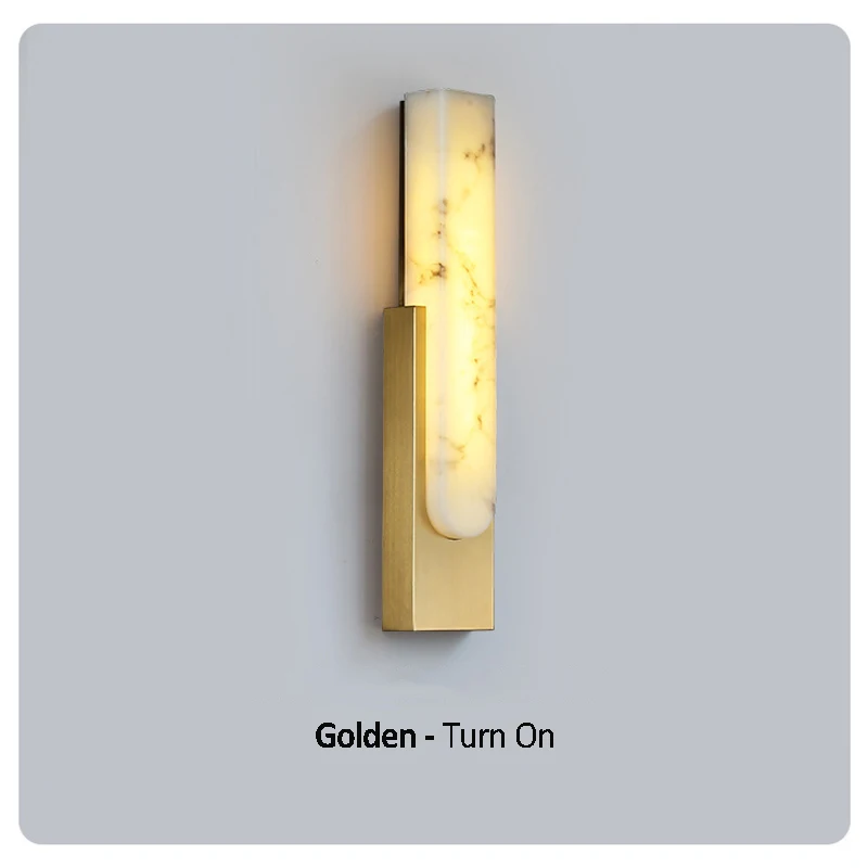 Marble Wall Lamp Minimalist Design LED Sconce - Image 2