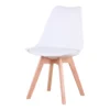 Nordic Medieval Dining Chairs with PU Padded Seats and Wooden Legs