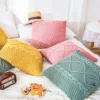 Cozy Knitted Cushion Cover for Sofa and Bed