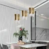 Modern Gold Crystal Round Chandelier for Dining Room and Kitchen