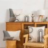 Abstract Grey Boho Cushion Cover for Home Decoration