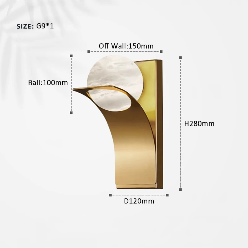 Post Modern LED Wall Sconce Natural Marble Lamp - Image 4