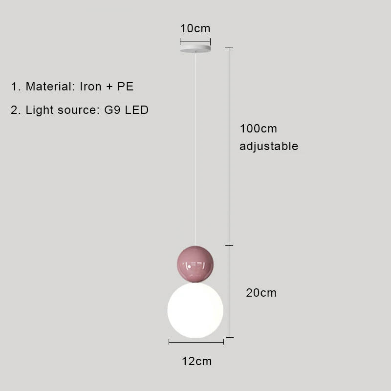 Nordic LED Pendant Light Cream Indoor Lamp - Image 11
