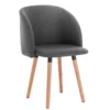 Upholstered Dining Chair with Armrests for Modern Living Room and Kitchen