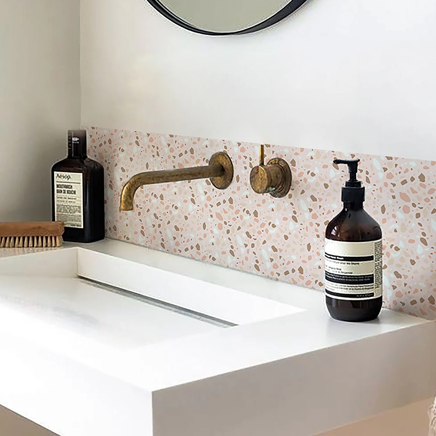 Pink Matte Wall Tile Stickers - Waterproof Peel and Stick Decals - Image 4