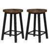 Vintage Wood Industrial Style Dining Chairs Set