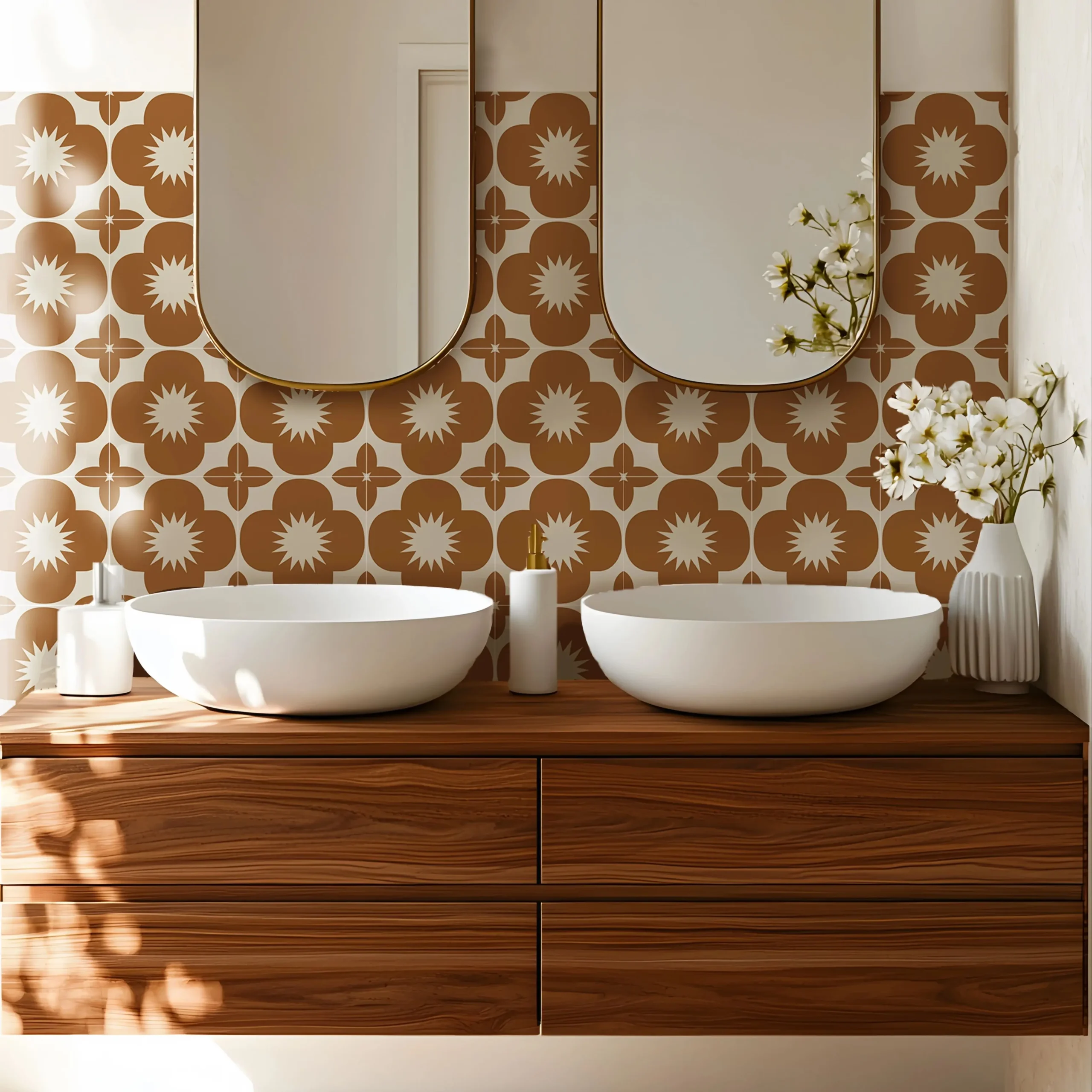 Self-Adhesive Vintage Tile Decals for Bathroom and Kitchen - Image 2