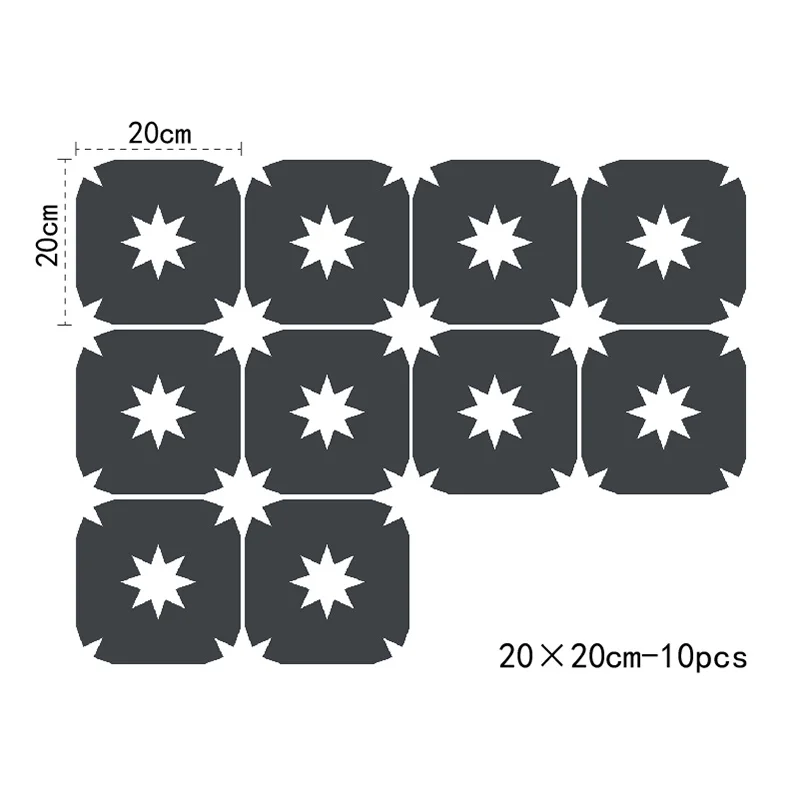 Star Vinyl Tile Stickers for Home Decor - Image 8