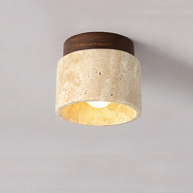 Wabi Sabi Yellow Stone Ceiling Lamp for Decor - Image 2