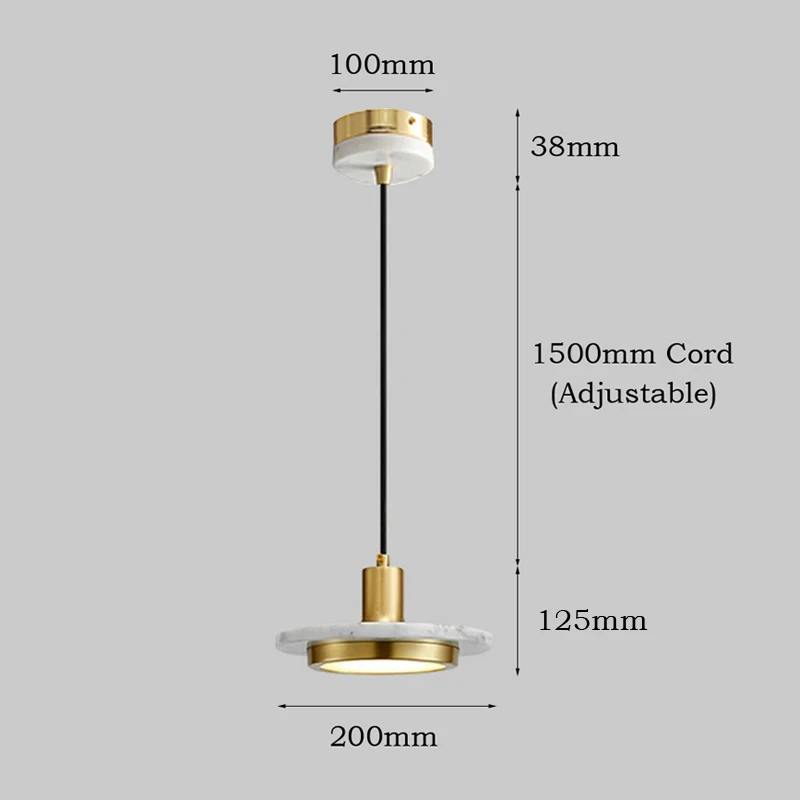 Postmodern LED Marble Pendant Light Chandelier - Image 5