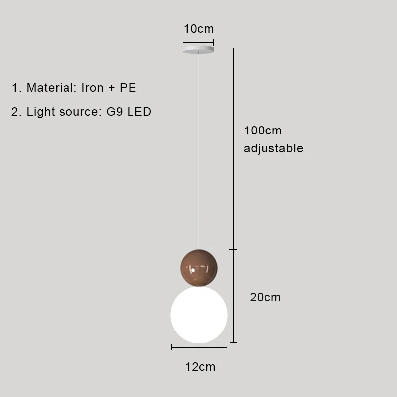 Nordic LED Pendant Light Cream Indoor Lamp - Image 10