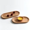 Wooden Rectangular Serving Platter for Food and Snacks
