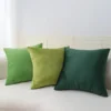 Green Velvet Decorative Cushion Cover for Home and Car