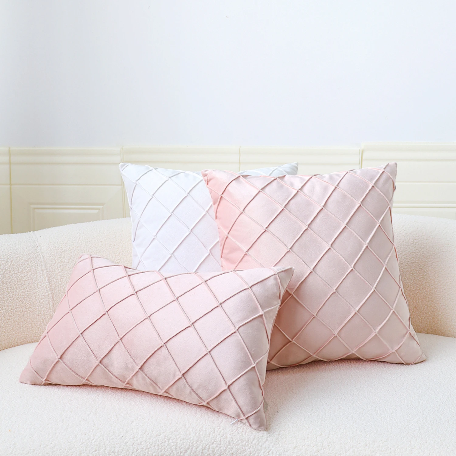 Geometric Velvet Cushion Cover for Living Room Decor - Image 4