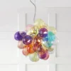 Colorful LED Glass Ball Chandelier for Living Room and Bedroom