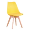 Nordic Design Plastic Dining Chairs with Cushion Seat