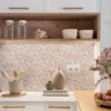 Pink Textured Peel and Stick Kitchen Backsplash Sticker
