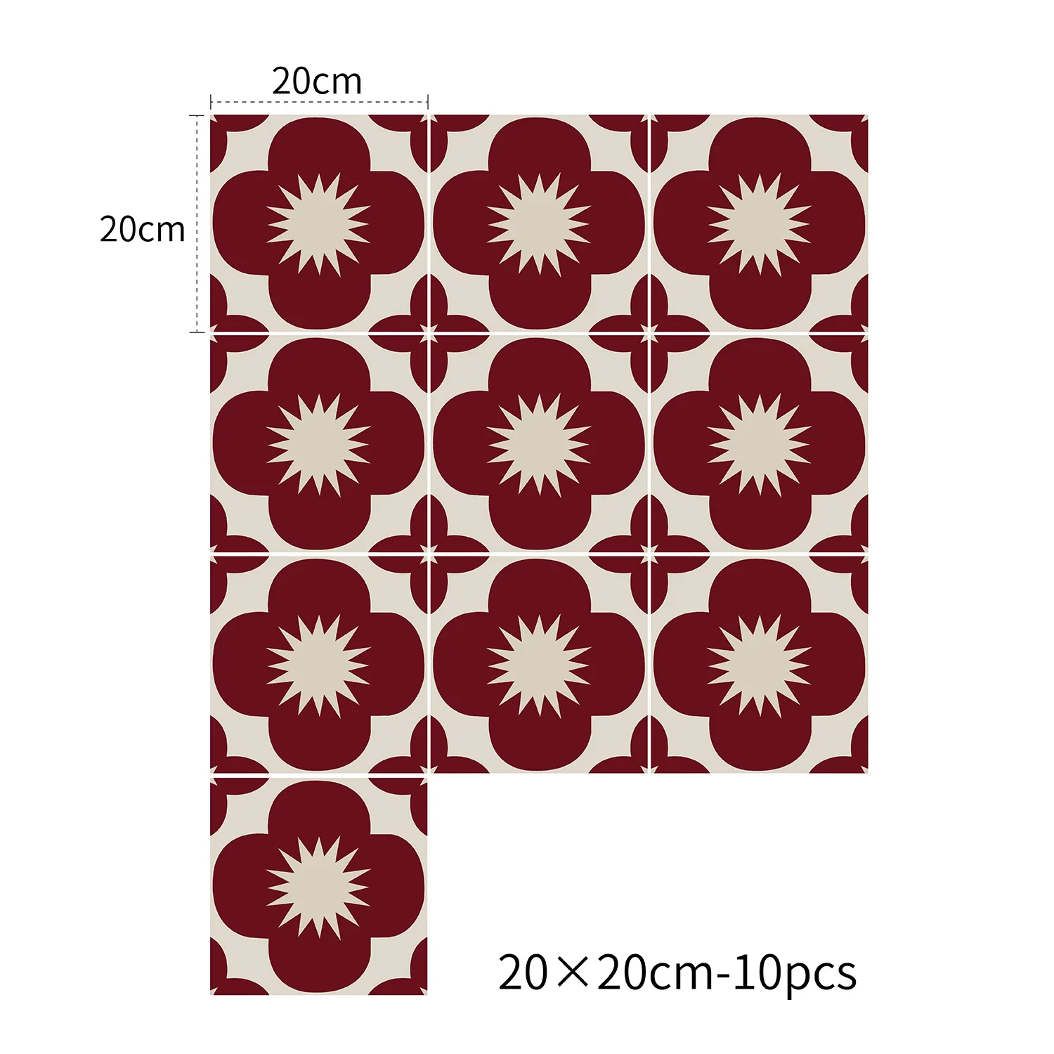 Self-Adhesive Vintage Tile Decals for Bathroom and Kitchen - Image 8