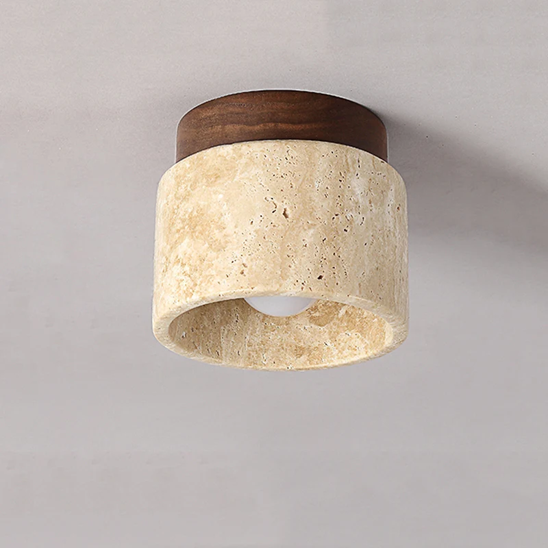 Wabi Sabi Yellow Stone Ceiling Lamp for Decor - Image 4