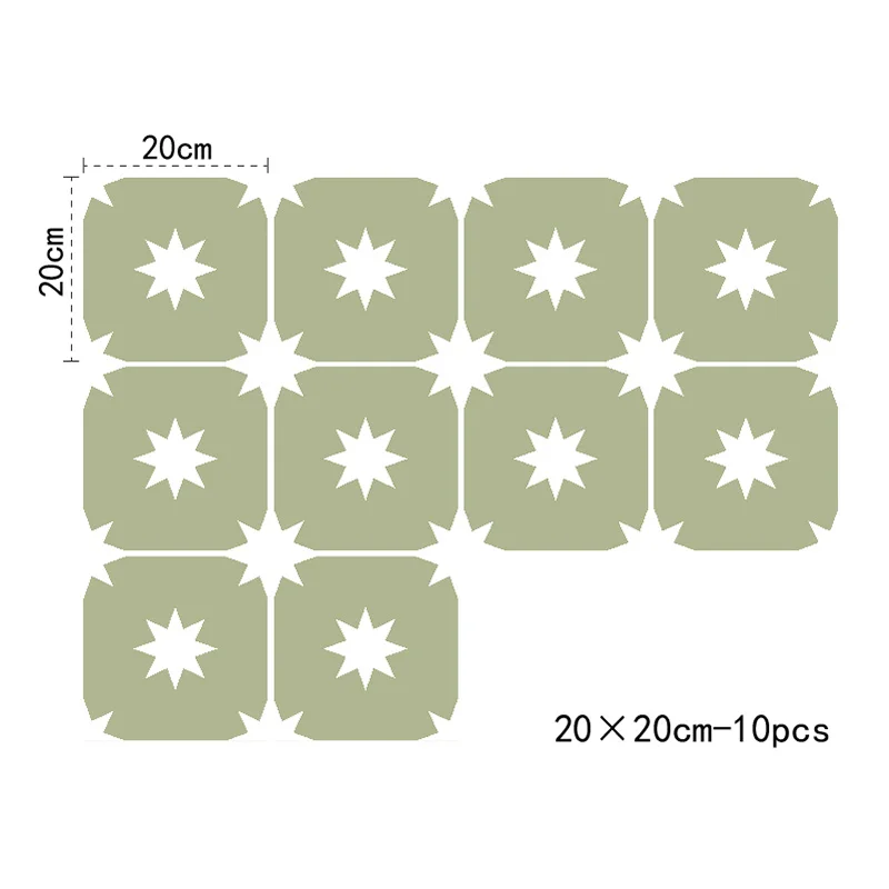 Midcentury Modern Sage Peel and Stick Vinyl Floor Tiles - Image 8