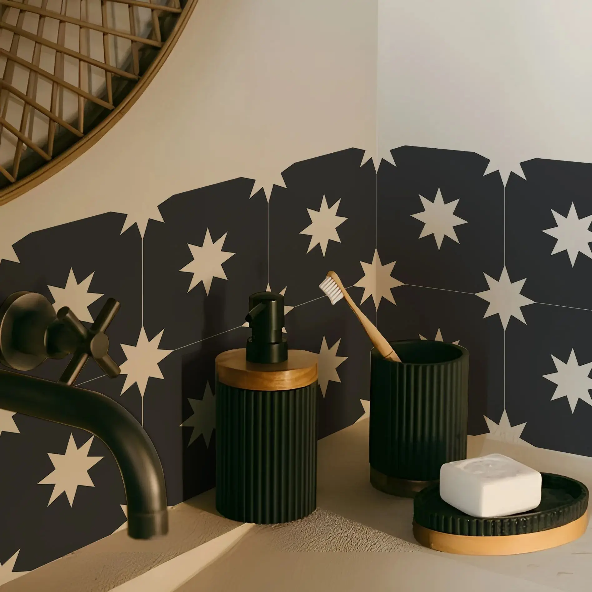 Star Vinyl Tile Stickers for Home Decor - Image 4