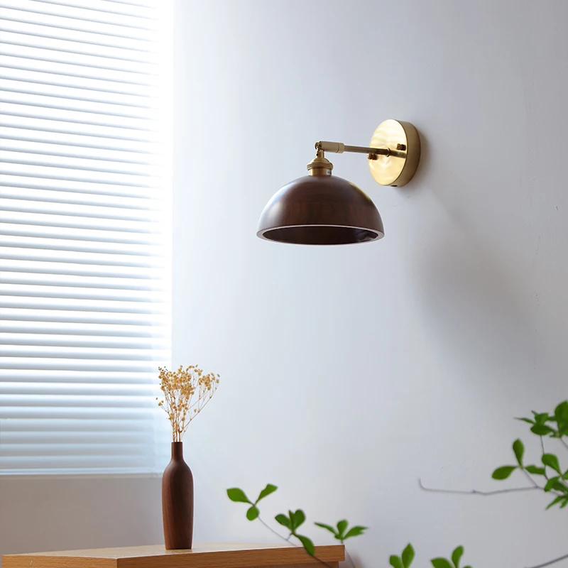 Modern Walnut LED Wall Light Adjustable Up Down - Image 4
