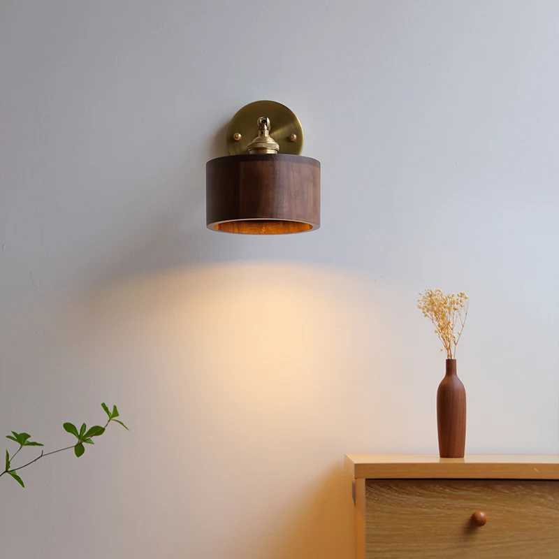 Modern Walnut LED Wall Light Adjustable Up Down - Image 5