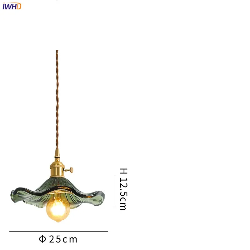 Nordic Style LED Pendant Light Colorful Glass Copper Lamp - Image 3
