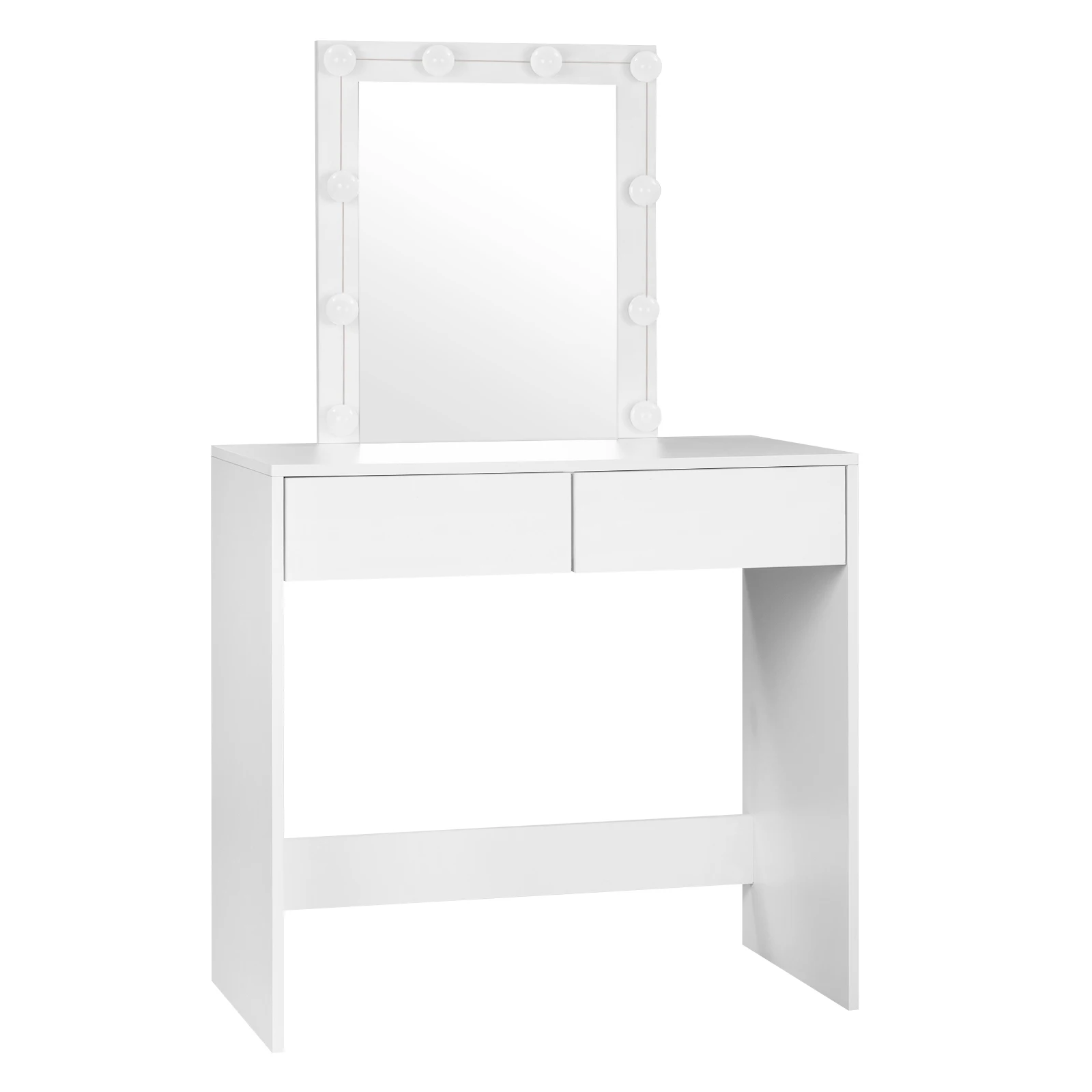Vanity Dressing Table with Adjustable Lighting and Large Mirror