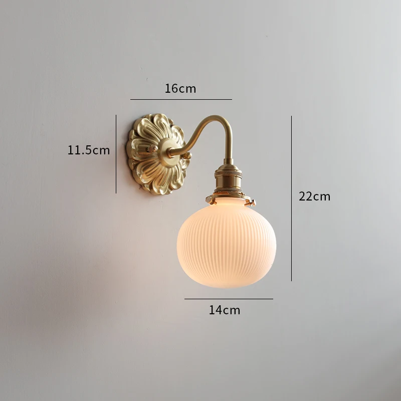 Frosted Glass LED Wall Light Socket for Home Decor - Image 8