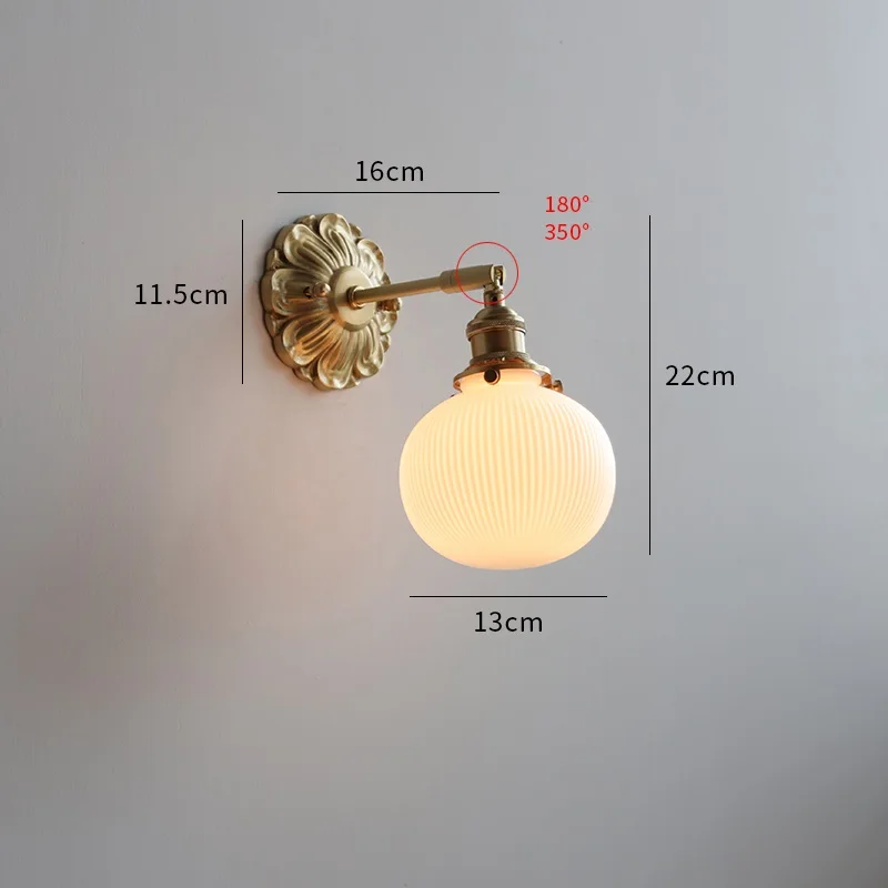 Frosted Glass LED Wall Light Socket for Home Decor - Image 10