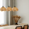 Rattan Wicker LED Pendant Light for Home Decor