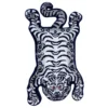 Black Tibetan Tiger Soft Sherpa Plush Rug